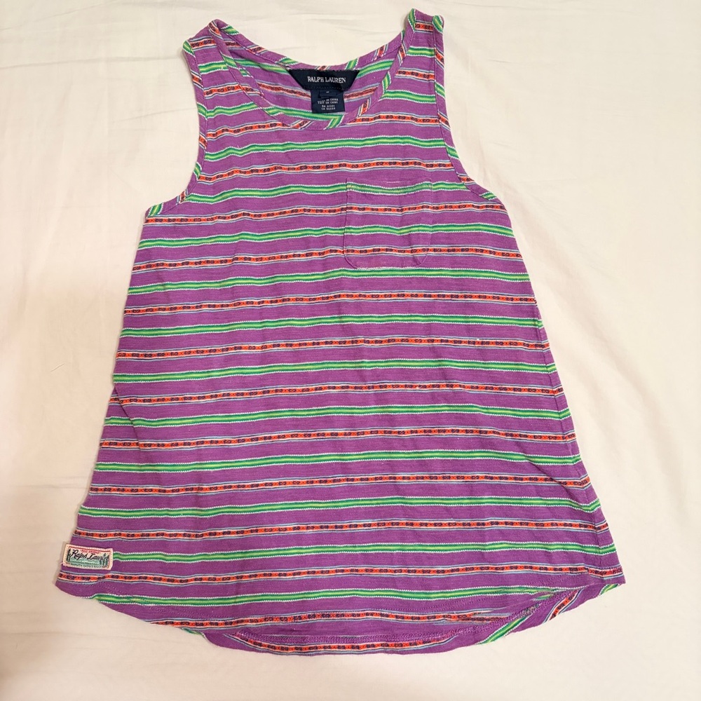 Ralph Lauren swing top size 6 yrs girl purple stripes